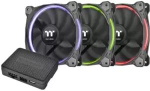 Комплект вентиляторов для корпуса Thermaltake Riing 12 RGB Fan TT Premium Edition (3 шт) [CL-F049-PL12SW-A] фото